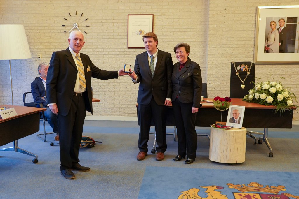 Voorzitter Nico Bosch met Max en Roos Nijpels